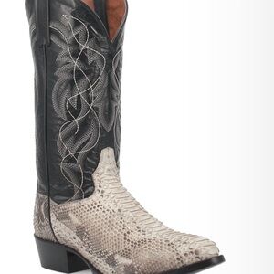 Dan Post Black and Tan Python Cowboy Boots